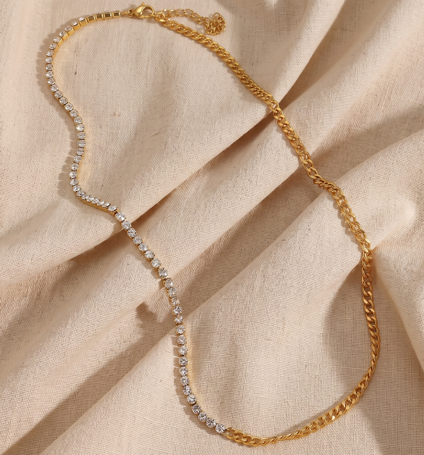 Iced Out Zircon Cuban Link Chain Necklace