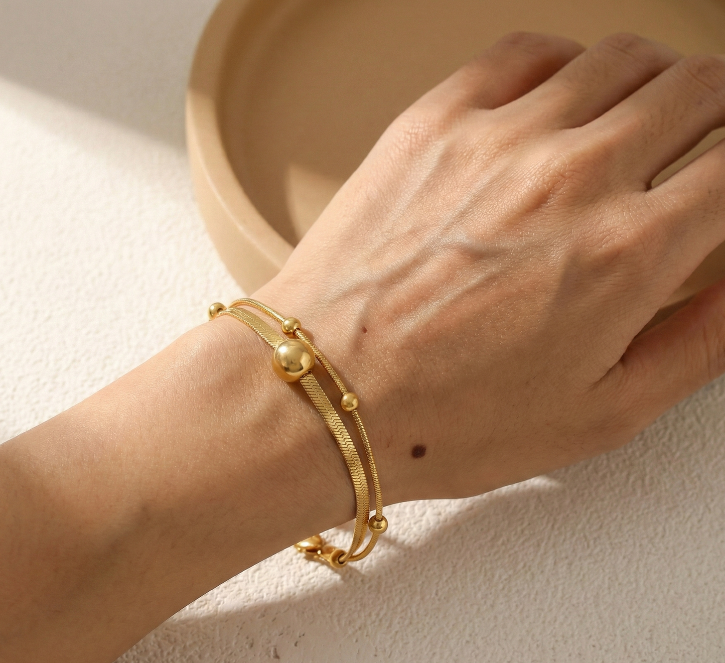 Eterna Double Layer Bead Bracelet