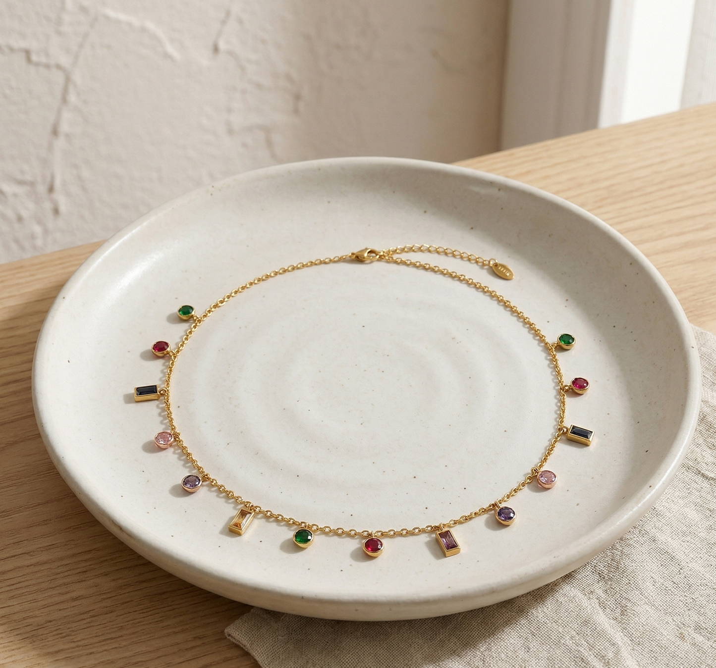 Sparkling Zircon Choker Necklace