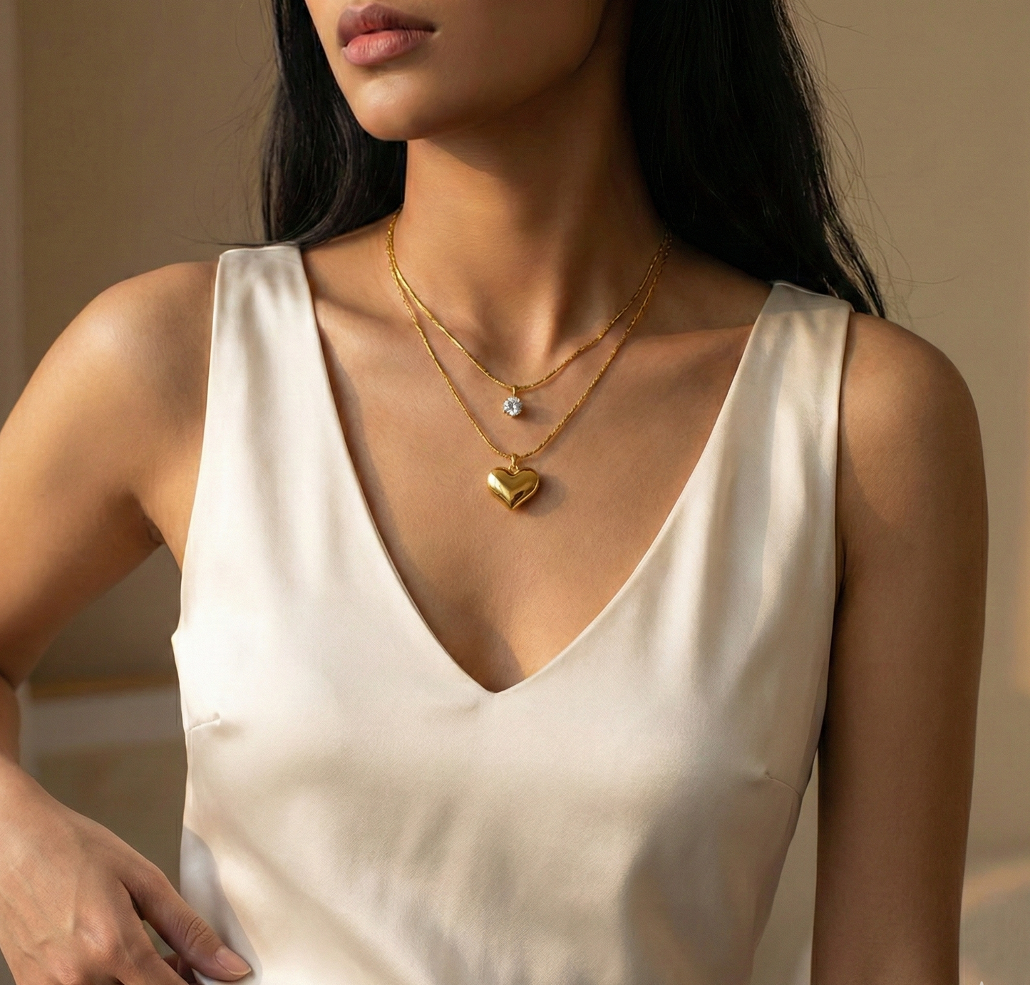 GlowHeart Duo Necklace