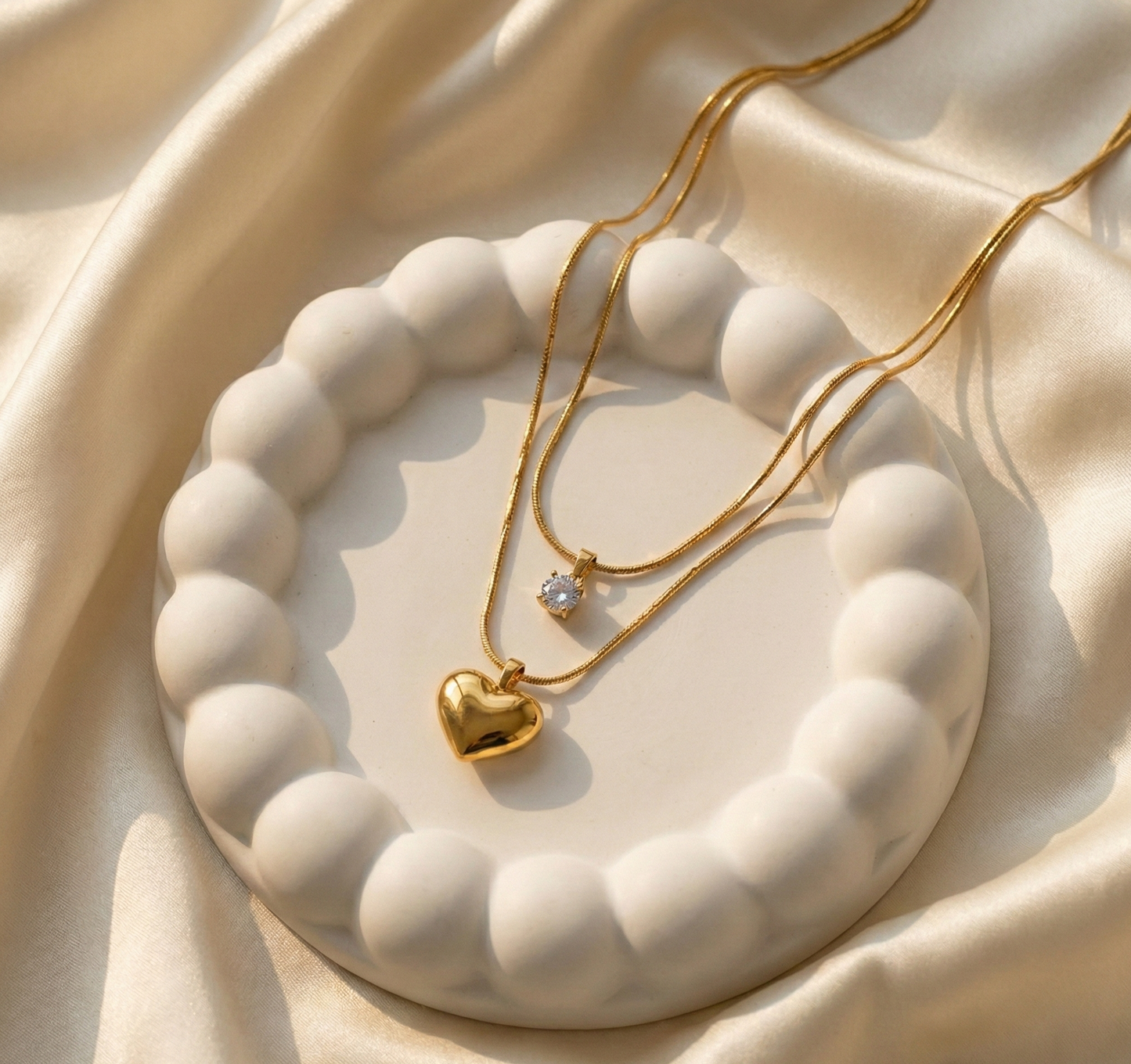 GlowHeart Duo Necklace