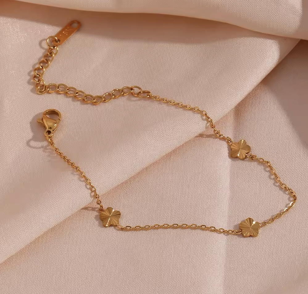 Sunburst Flower Charm Bracelet