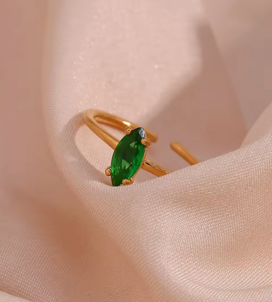 Minimalist Zircon  Adjustable Ring