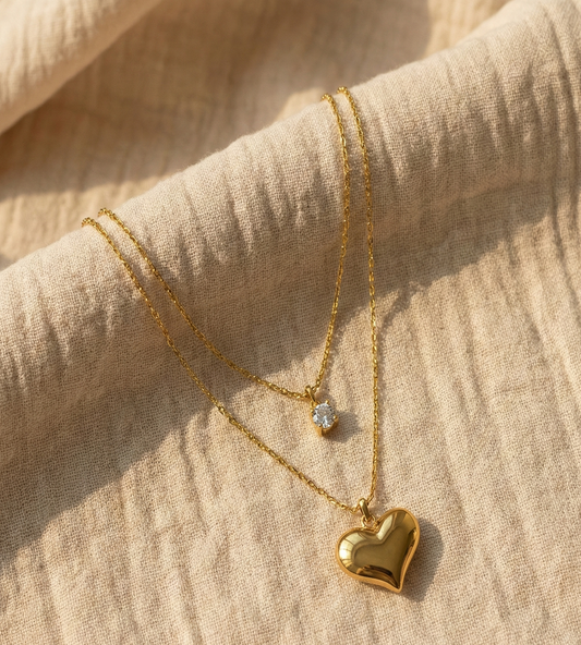 GlowHeart Duo Necklace